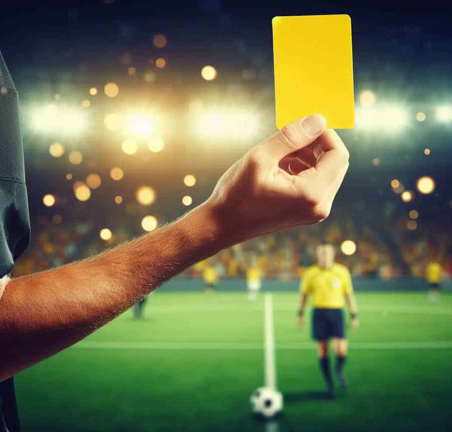 A penalty in soccer is usually accompanied by a yellow card for the player who committed the foul.
