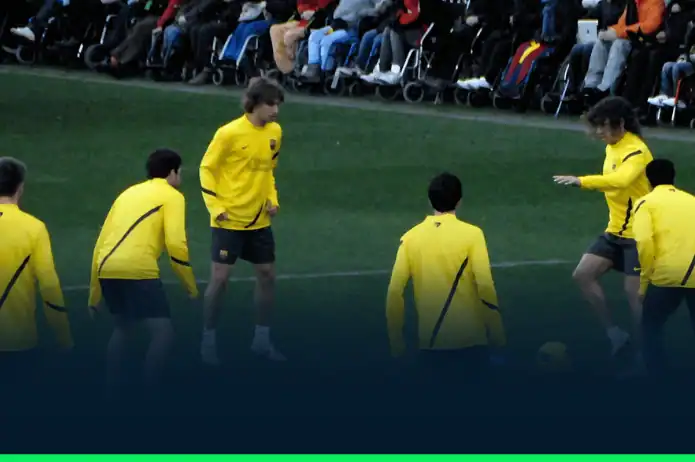 A training drill (rondo) from FC Barcelona for Tiki Taka