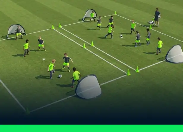 U7 Drill: Small-Sided Matches best learning environments for U7 players