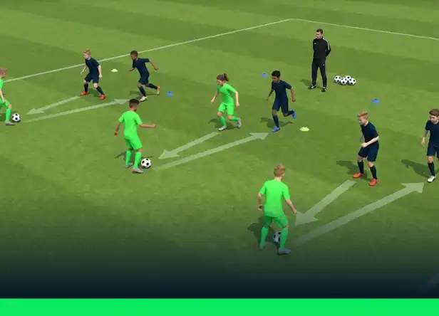 U10 Drill: Control–Pass–Run Combination Drill