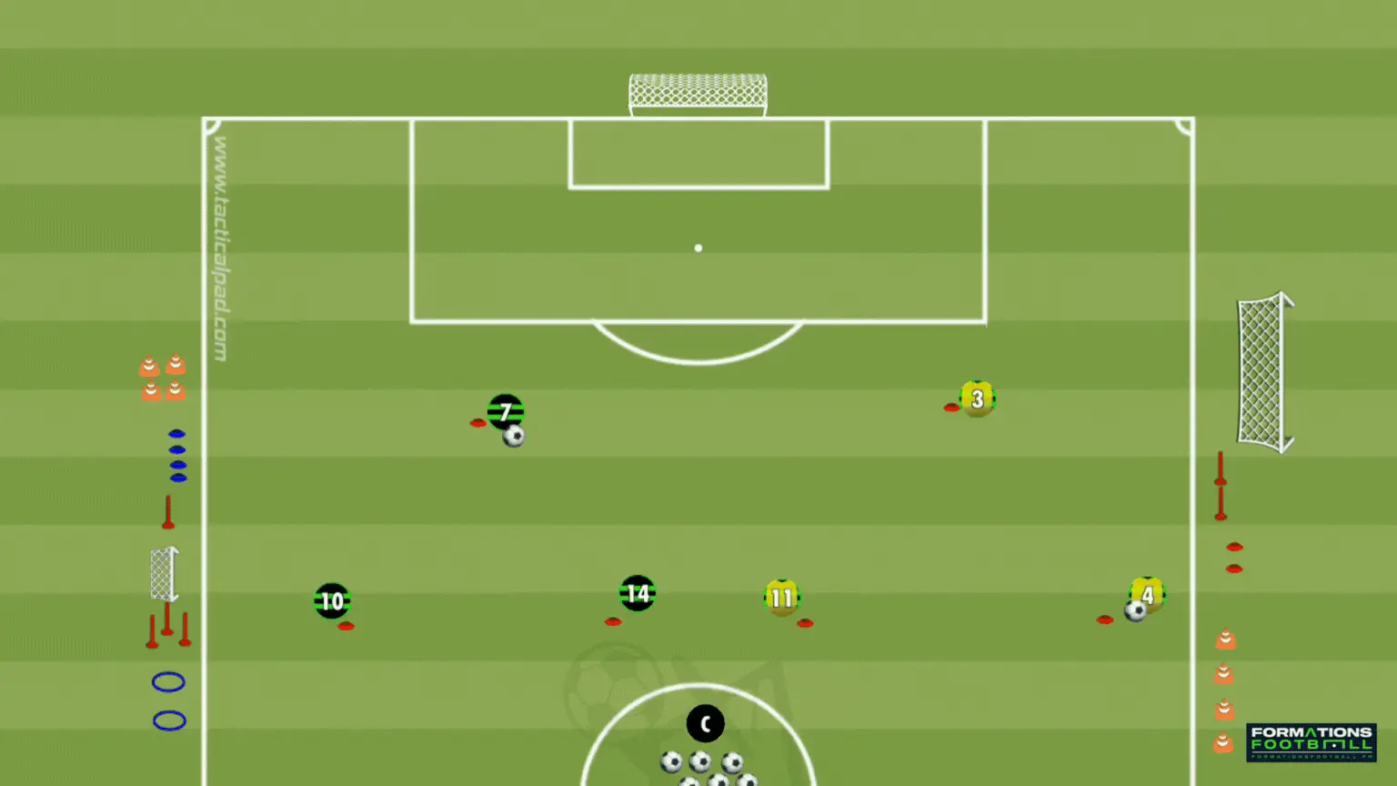 U16 Enchaînement contrôle-passe sous contrainte temporelle