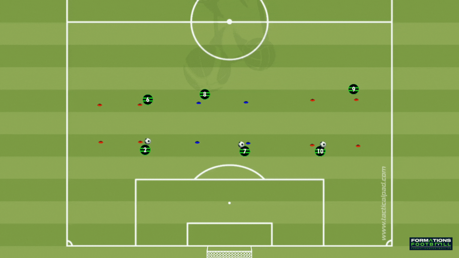 Exercice U7 foot pour enfant : le passe et va simplifié, parfait pour comprendre le mouvement.