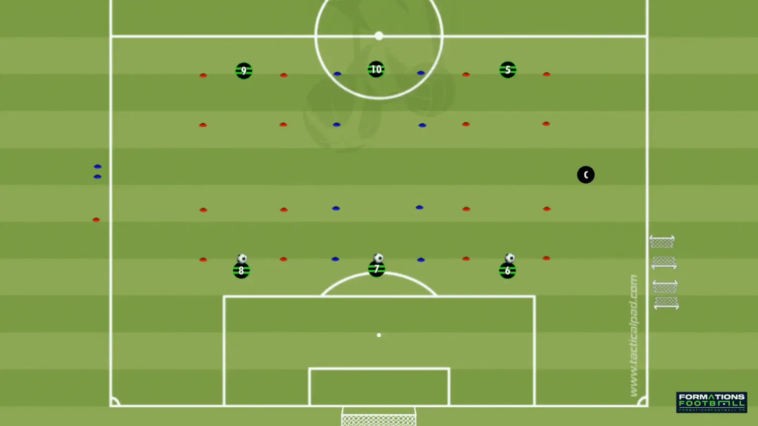 Exercice U8 pour améliorer sa passe et sa réception du ballon en mouvement