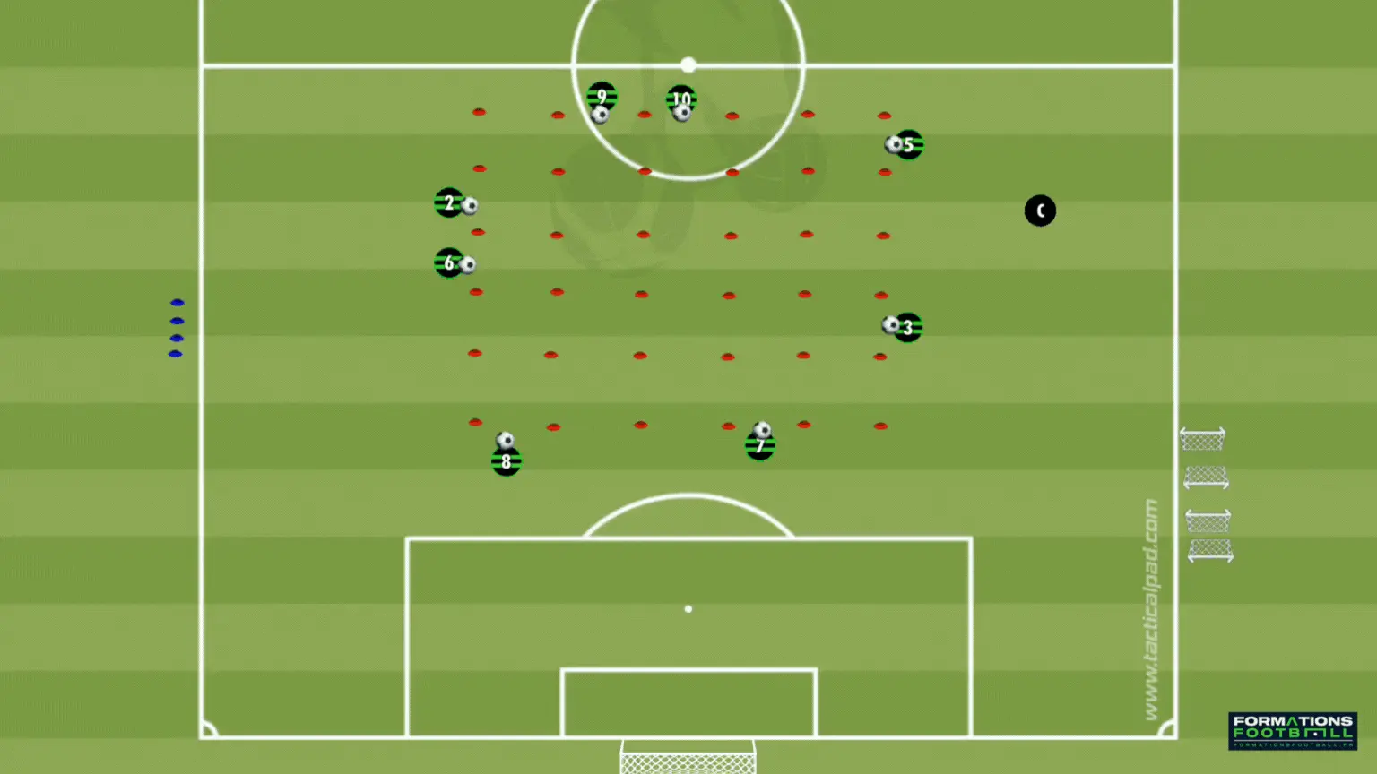 Exercice U8 : la conduite de ballon directionnelle, pour apprendre à diriger son ballon la tête haute.