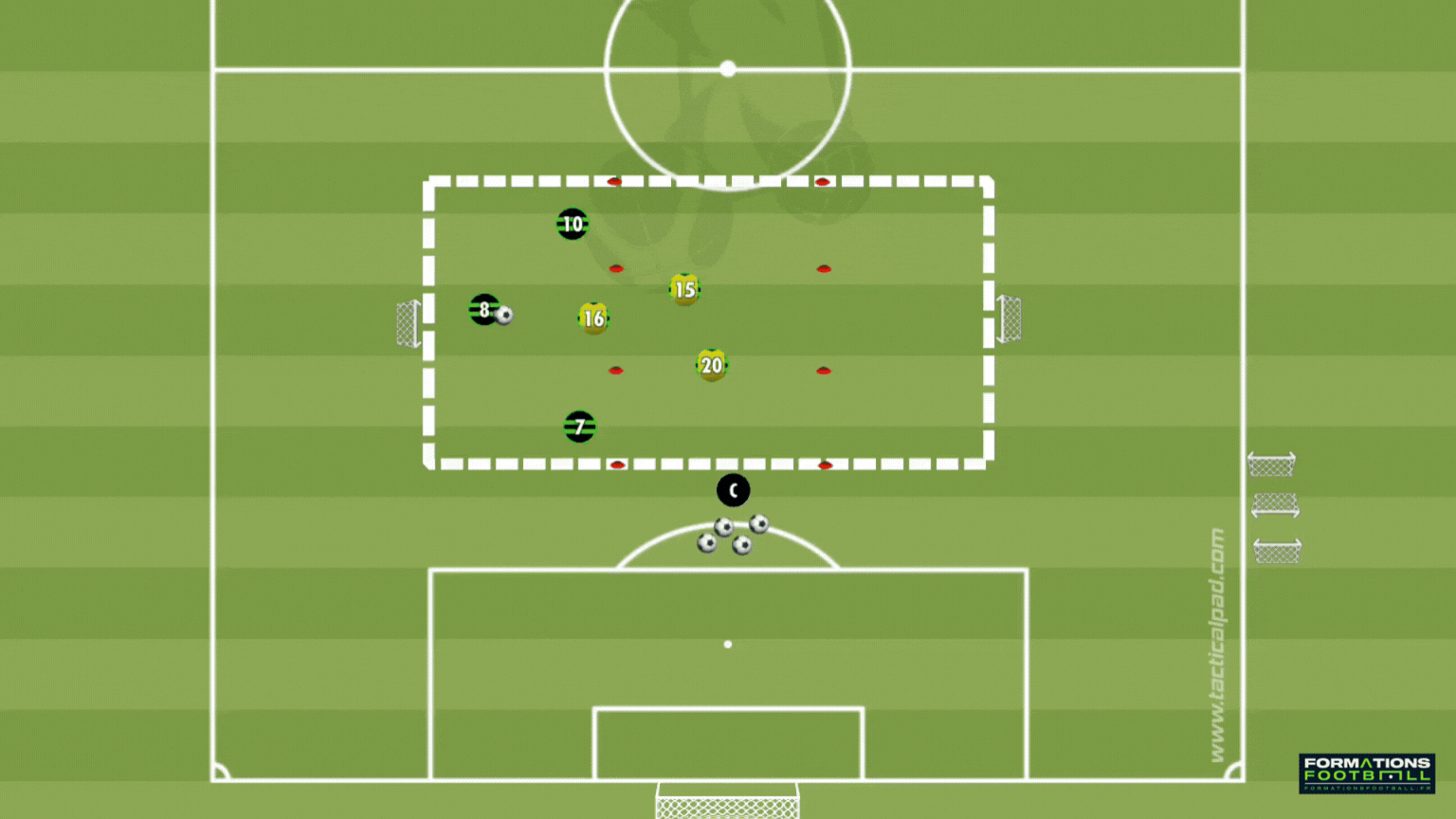 Exercice pour enfant de 8 ans : 3 contre 3 pour apprendre à se déplacer et se démarquer