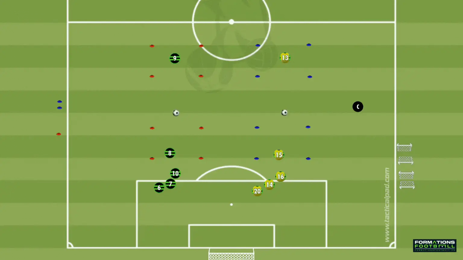 Exercice catégorie U8 : Le jeu du relais-passe