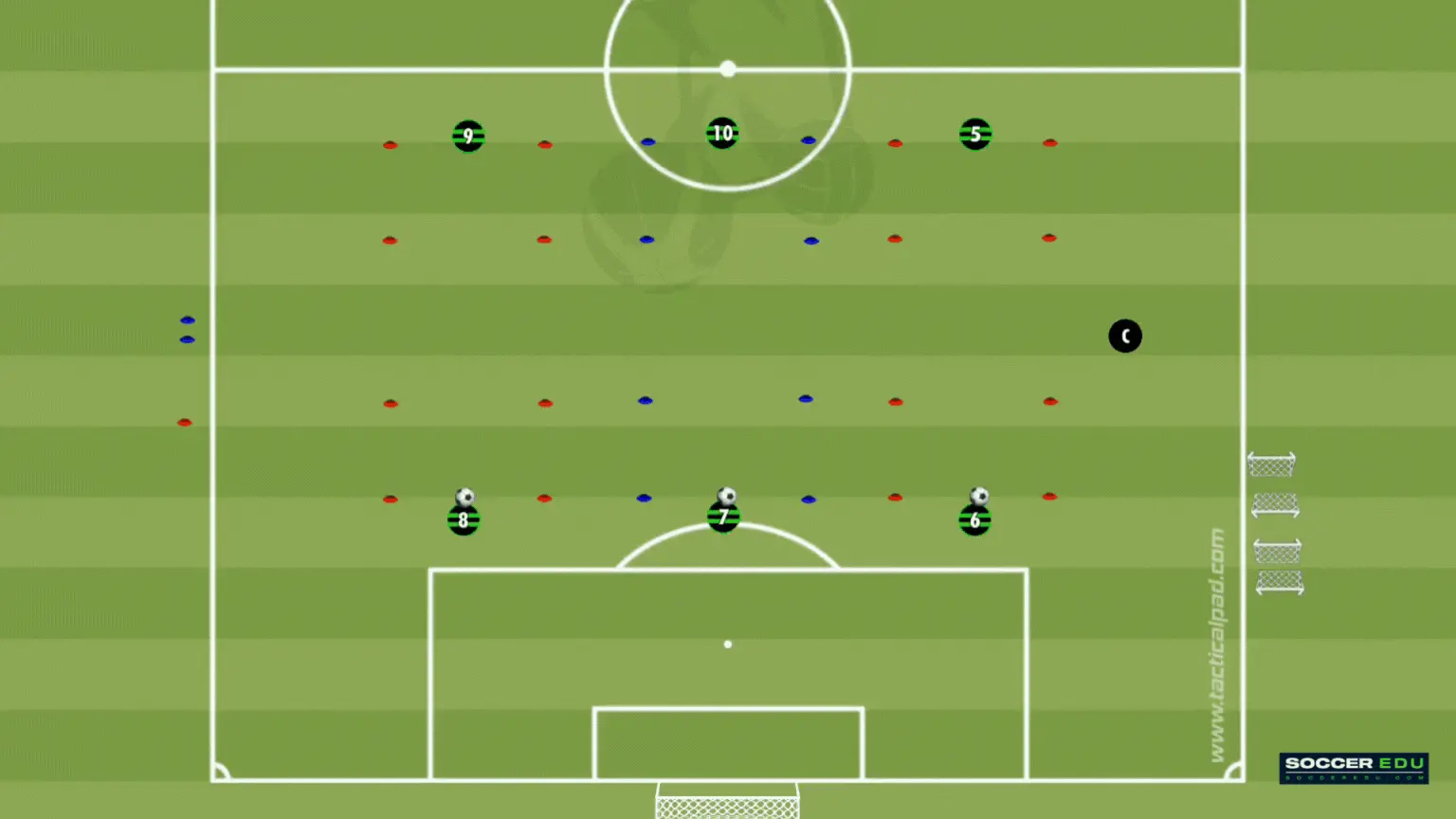 U8 Technical Drill: Passing and receiving on the move