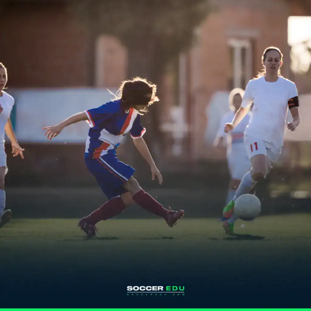 Passing on the move in soccer