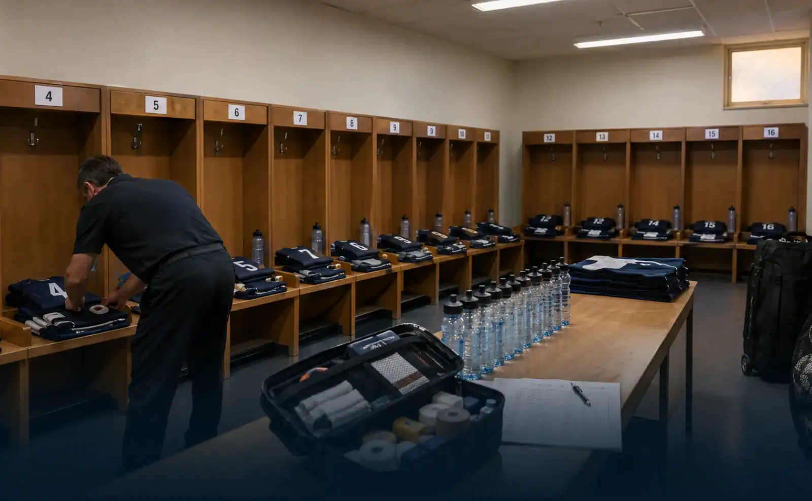 Vestiaire d’équipe de football